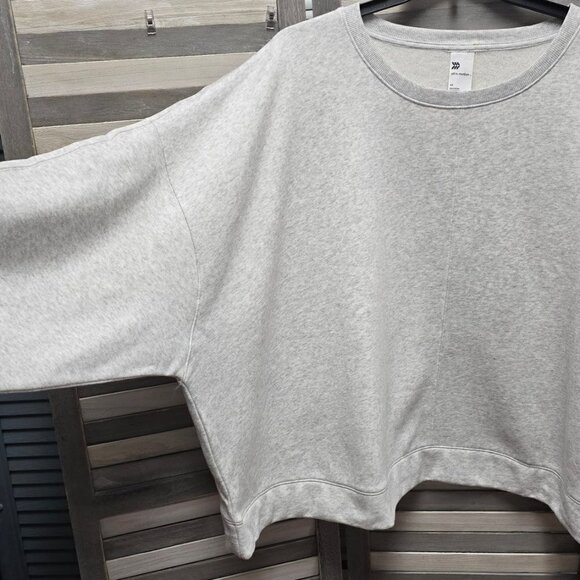 Plus Size Cotton Fleece Crewneck Cropped Sweatshirt | All in Motion | 4X - Picture 4 of 11